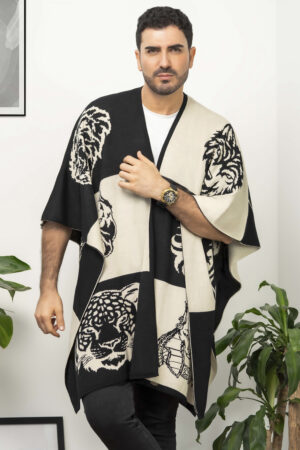 Ruana Poncho Doble Faz Hombre