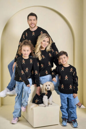 Buzo Navideño  Negro Niños Talla 12 a 16