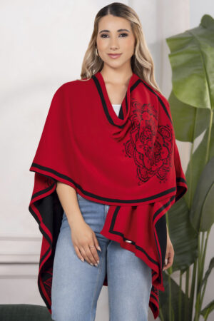 Ruana Poncho Doble Faz Mujer
