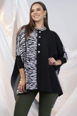 Ruana Botones Elegante Femenina