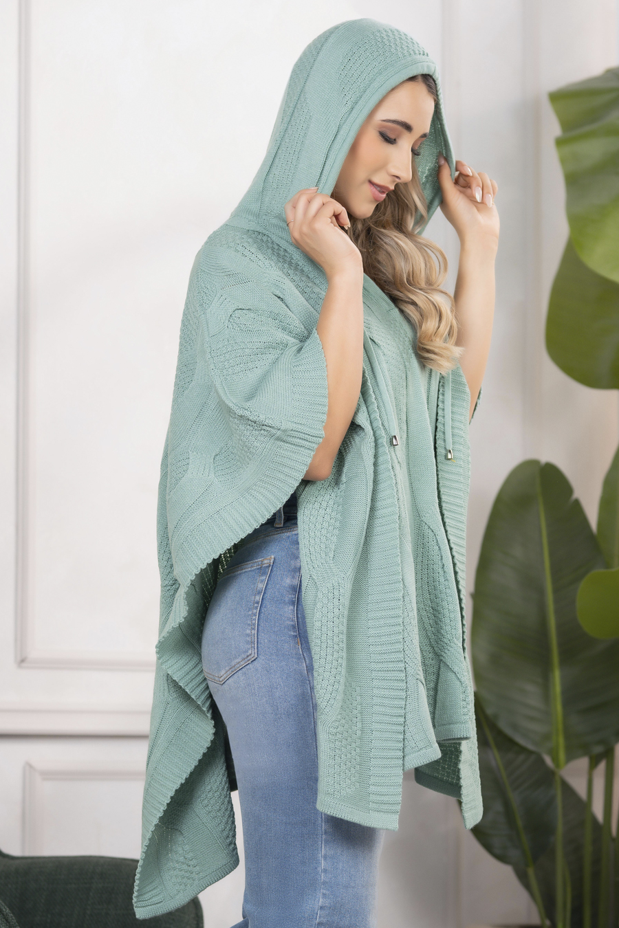 Ruana Dama Moderna Capota - Imagen 2