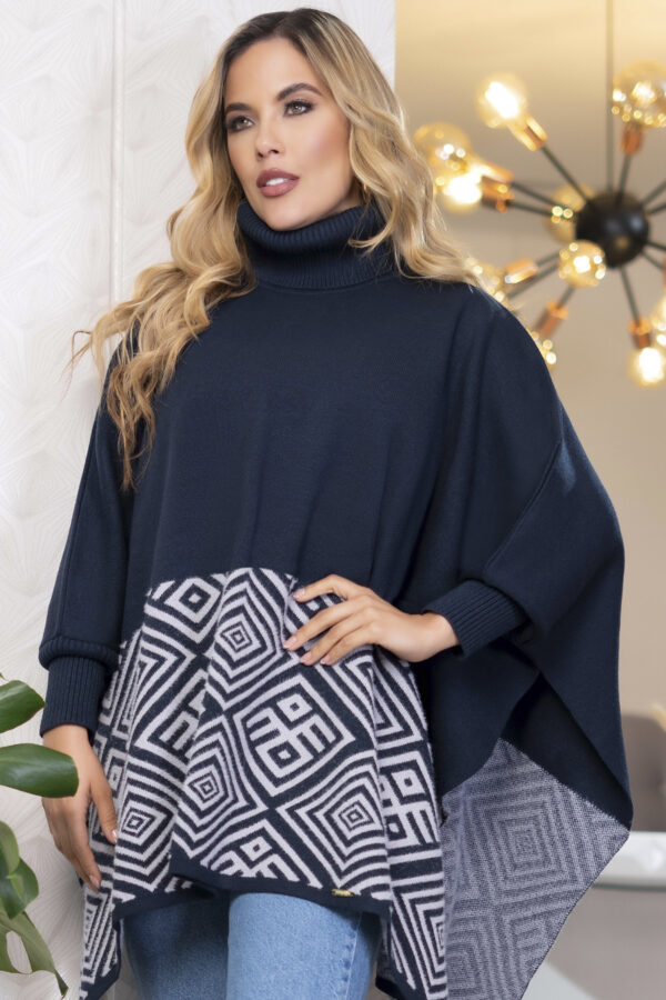 Ruana Elegante Mangas Mujer