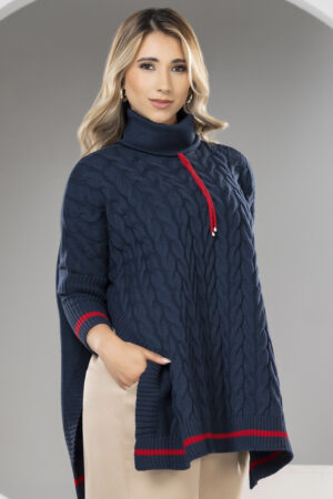 Ruana Elegante Mangas Mujer