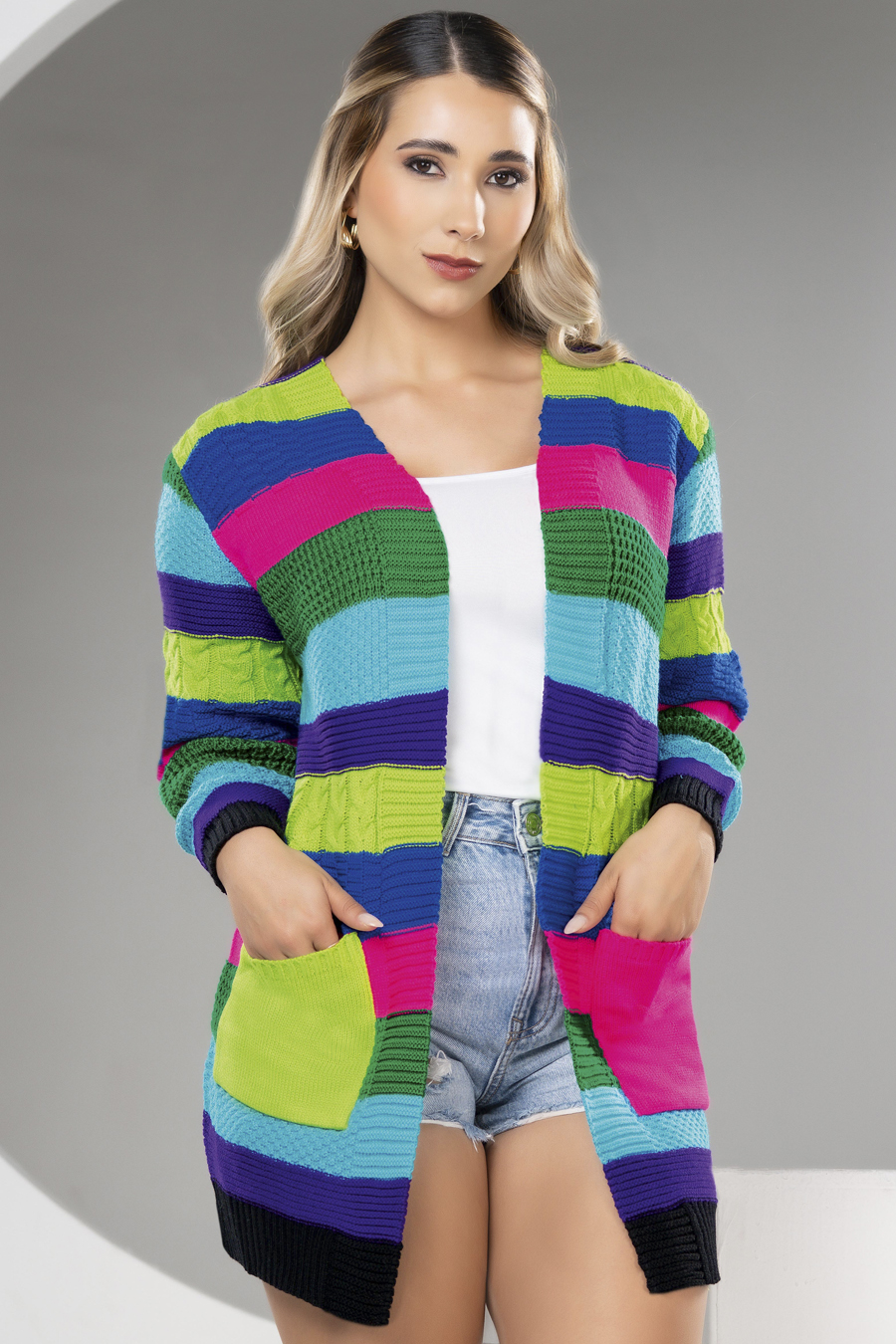 Cárdigan Mujer Tejido Moderno