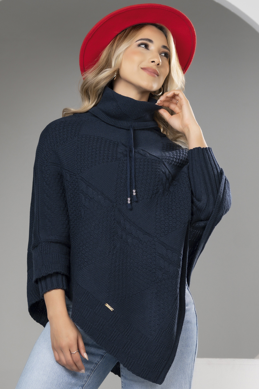 Ruana Elegante Dama Cuello Tortuga