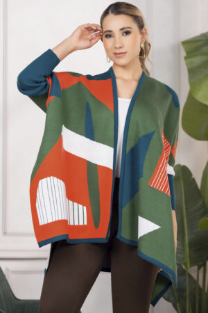 Ruana Moderna Amplia Mujer