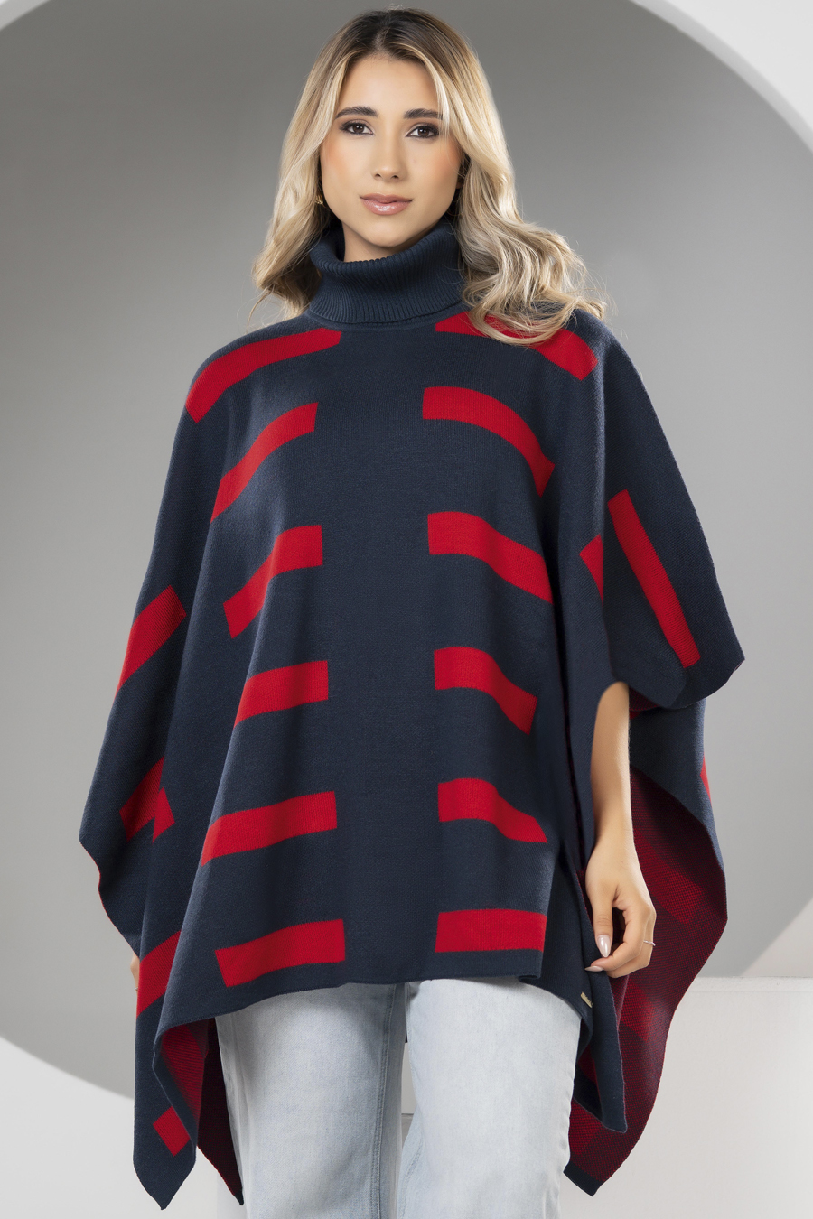 Ruana Cuello Tortuga Elegante