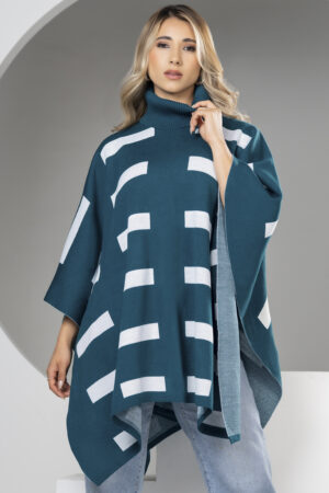 Ruana Colombiana Elegante Mujer