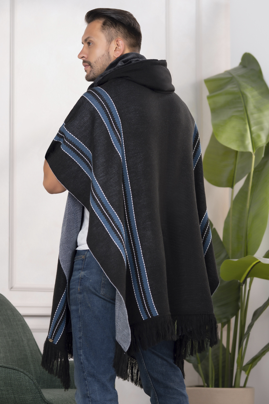 Ruana con Capota Hombre - Imagen 2