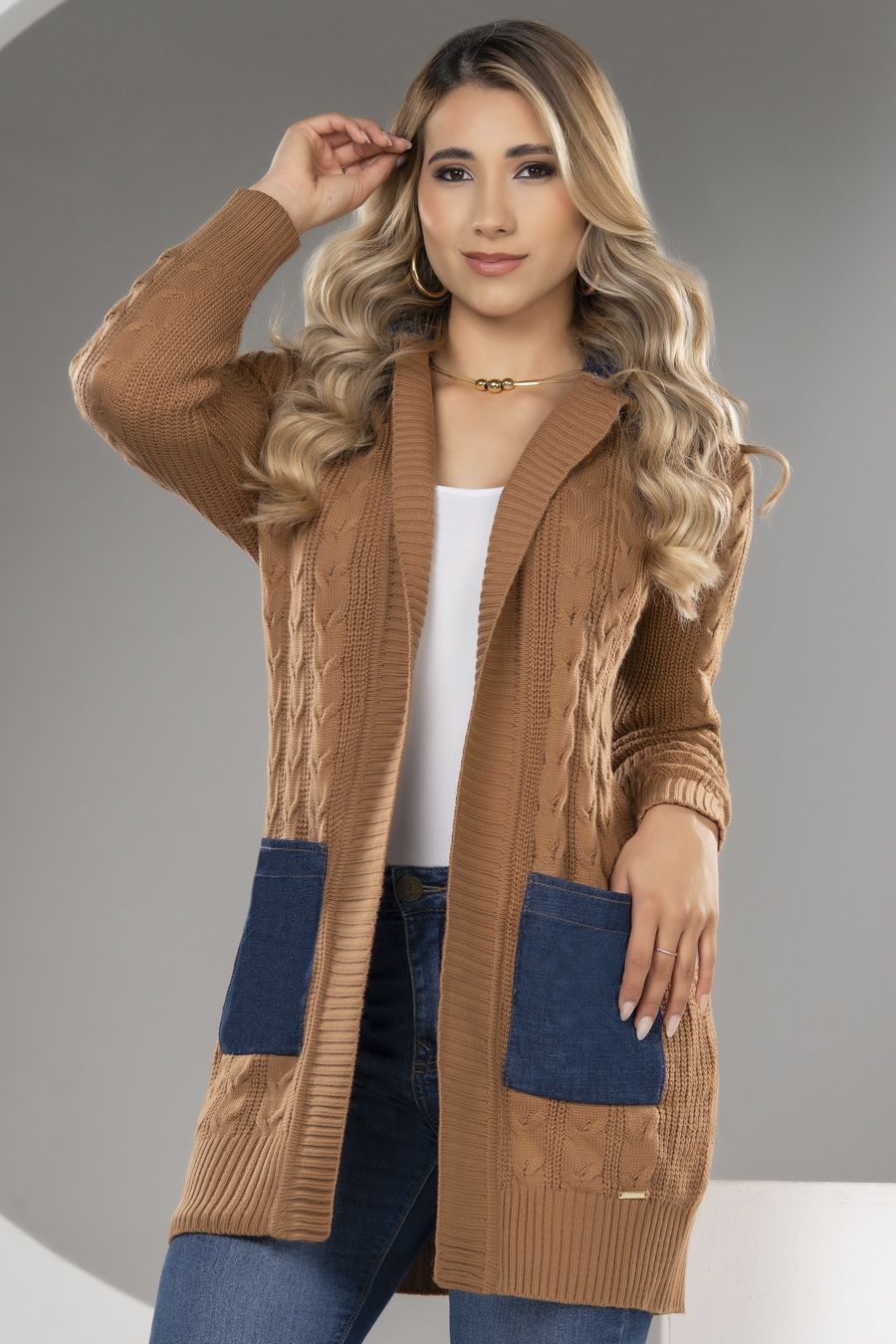 Cárdigan Bolsillos Mujer