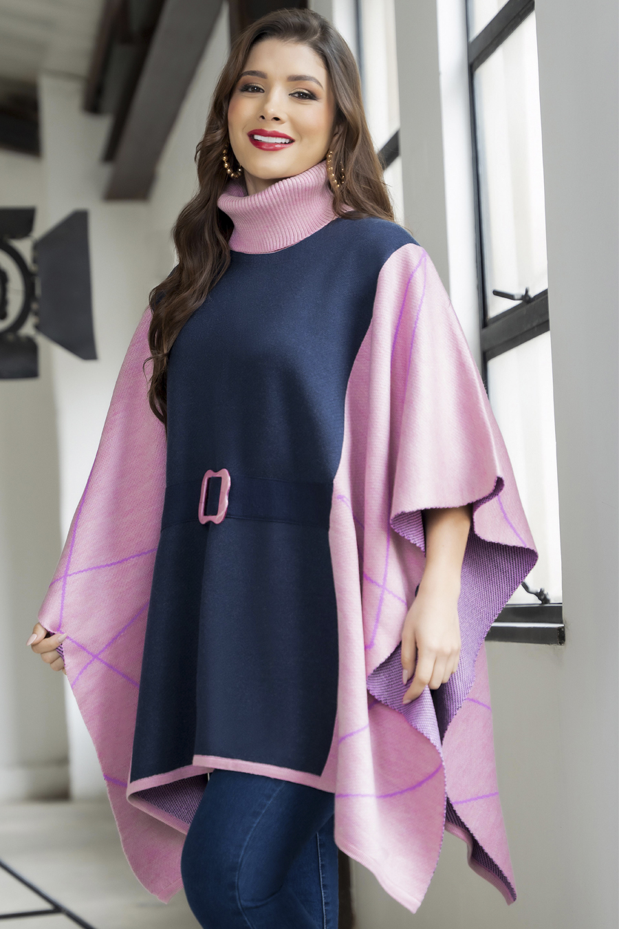 Ruana Cuello Tortuga Elegante