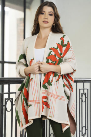 Ruana Moderna Amplia Mujer