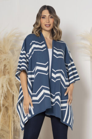 Ruana Poncho Doble Faz Mujer